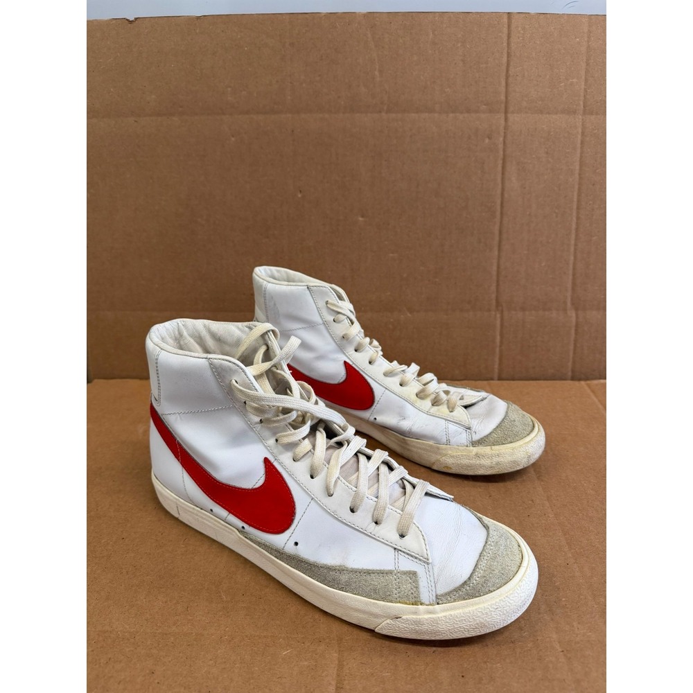 Nike Blazer Mid '77 Vintage Sneakers White Habanero Red BQ6806-600 Size 12 US